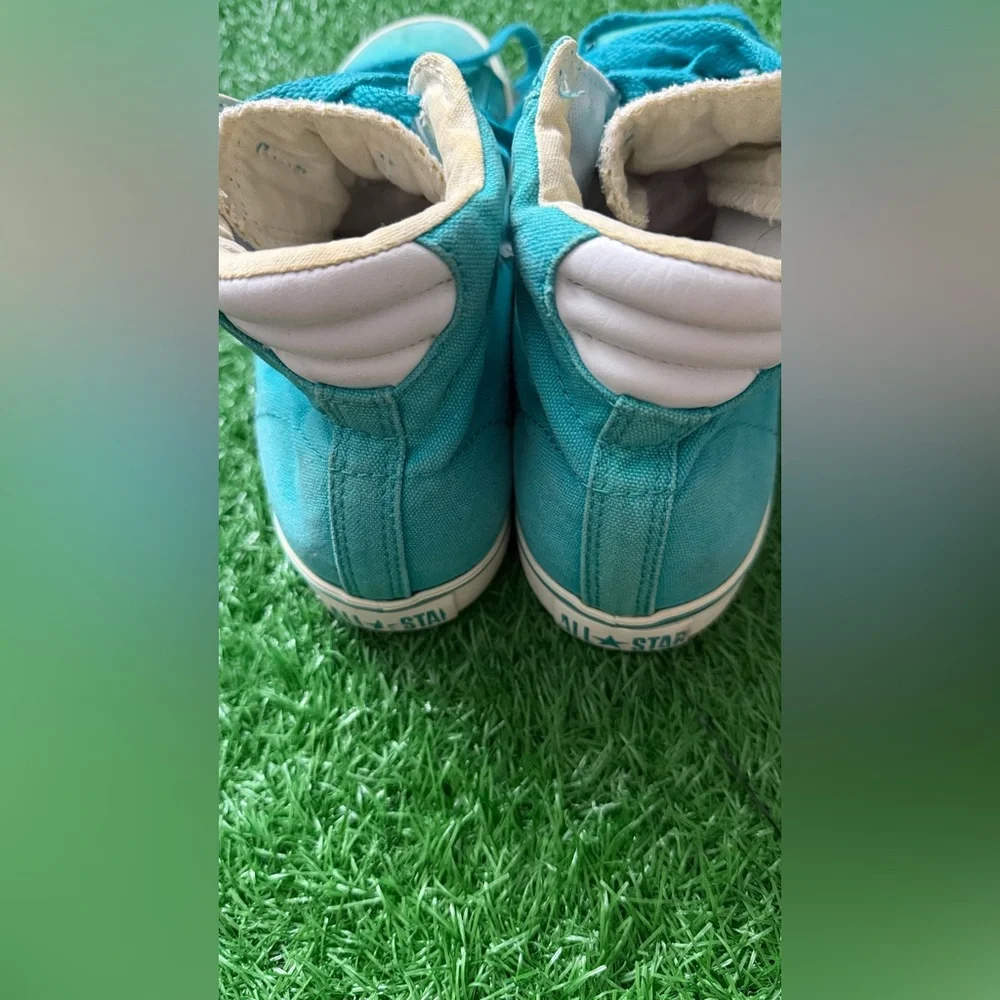 Converse Teal and White Unisex Sneakers‎ Size M-7 W-8.5 - Picture 4 of 9